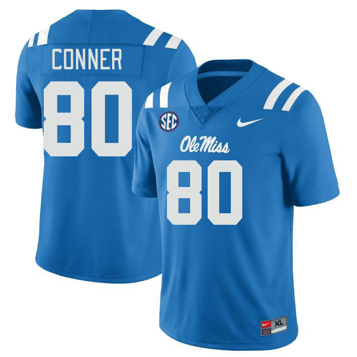 Men #80 Jayvontay Conner Ole Miss Rebels College Football Jerseys Stitched Sale-Power Blue